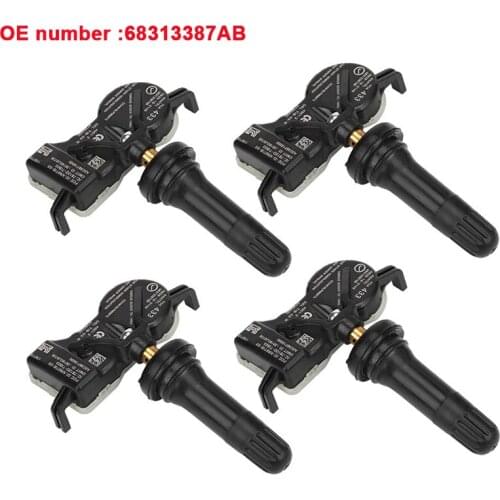 4pcs TPMS Tire Pressure Monitoring System 68313387AB fit for Grand Cherokee Jeep Renegade Chrysler 200 Pacifica 2016 2017 2018