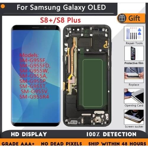 Super Amoled For Samsung Galaxy S8 G950F G950FD G9500 G950U LCD Touch Screen Sensor For Samsung Galaxy S8Plus