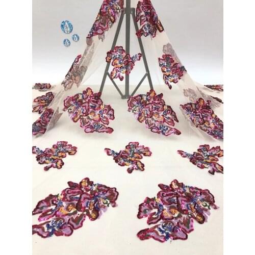 High-quality French Tulle Mesh Lace Fabric, The Latest African Luxury Sequin Lace Fabric, Suitable For Nigerian Wedding XB4612