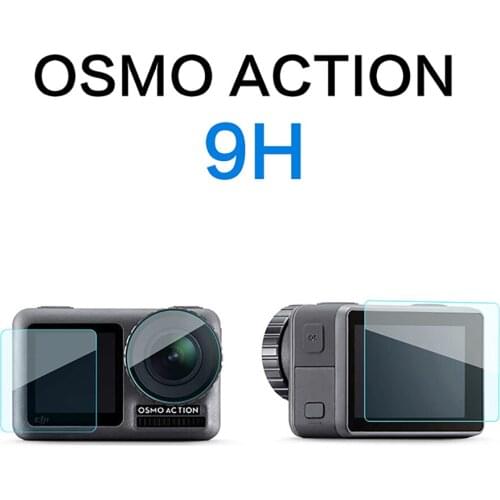 For DJI OSMO ACTION Camera 9H Tempered Glass Protective Screen Film Lens Film for DJI OSMO Sports Action Camera