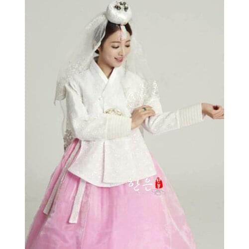 Womens Korean Hanbok Dress Costume Ethnic Dance Traditional Long Sleeve Cosplay Tailored + Free Shipping Beauty