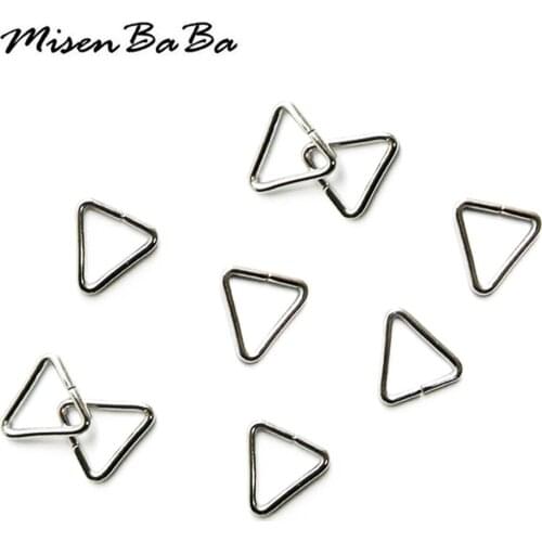 100PCS/lots Stainless Steel Split Rings Triangle Jump Rings For Jewelry Making DIY Handmade Triangle Connector Accessories