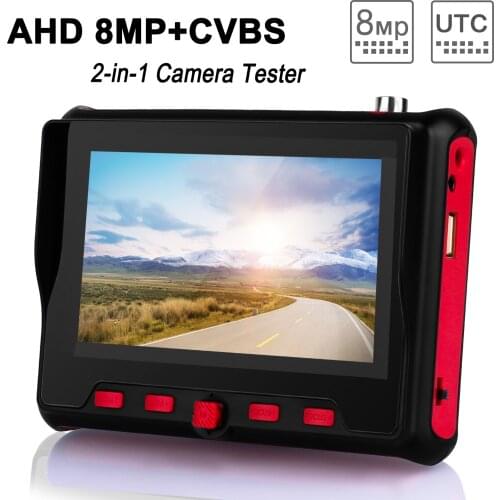 2 in 1 PAL/NTSC (Auto adapt) CCTV Tester,6300AP Monitor,8mp with 4.3inch Screen,Ahd Cvi Tvi Cvbs HD Coxial