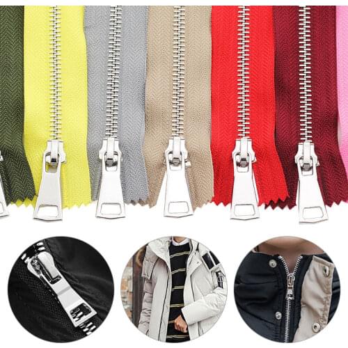 5# Jacket Metal Zipper Double Slider Two-Way Zips Open End For DIY Handmake Sewing Coat Clothing Tailor Repair Accessories Tool