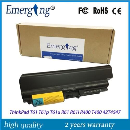 9Cells New Laptop Battery for lenovo IBM Thinkpad T61 R400 R61 R61i T400 43R2499 42T4644 42T4531