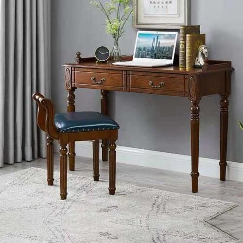 American all solid wood desk light luxury bedroom home desk study furniture set combination desk