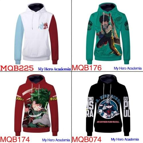 Anime Boku no Hero Academia Midoriya Izuku TODOROKI SHOTO Hooded Hoodie Cosplay Costume My Hero Academia Jacket Sweatshirt