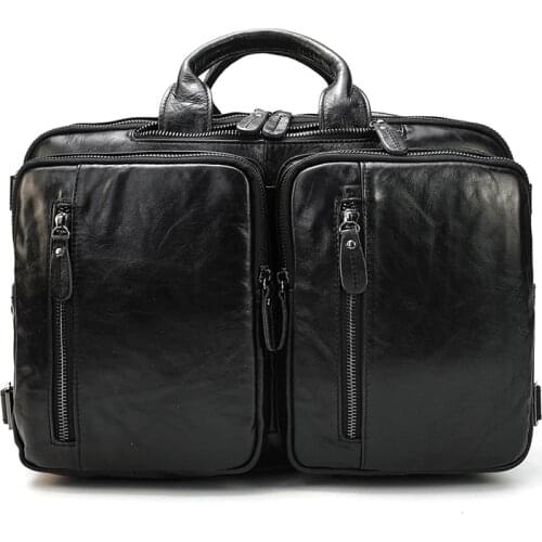 Luufan Genuine Leather Business Bag 3 In 1 Multifunction Briefcase For Laptop Daily Office Bags For Men Women Pouplar Designer