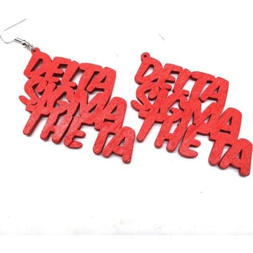 Delta Sigma Theta Wooden Earrings