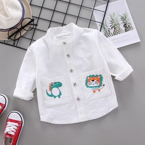 Children Print Dinosaur Boys/girls Shirts Childrens Shirts Long Sleeves Baby Clothes Baby Shirts T-shirts