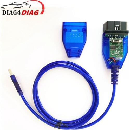 USB Interface Obd2 Diagnostic Cable OBD2 Scanner FTDI FT232RL FT232RQ Cheapest CH340 Chip with 4 Way Switch for VAG 409 KKL