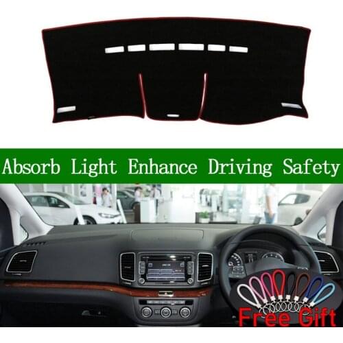 For Volkswagen Sharan 2012 2013 2014 Right Hand Drive Dashboard Cover Car Stickers Dash Mat Carpet Interior Accessories