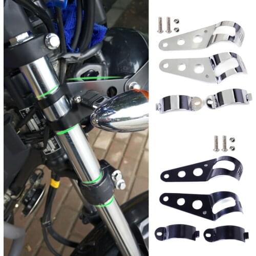 DWCX 33-45mm Motorcycles Headlight Mount Holder Brackets Stands for Harley Honda Kawasaki Ninja Yamaha Suzuki Bandit