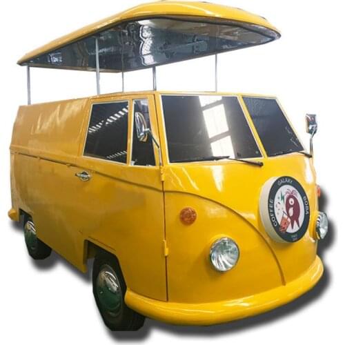 Electric or no electric yellow T1 fast food fruits mobile food cart truck