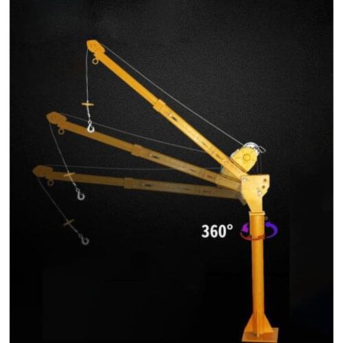 Small Truck Crane Household Electric Hoist Crane 12V/24V 500KG 1000W With Remoting Control And Handle Car Lifter Lifting Crane