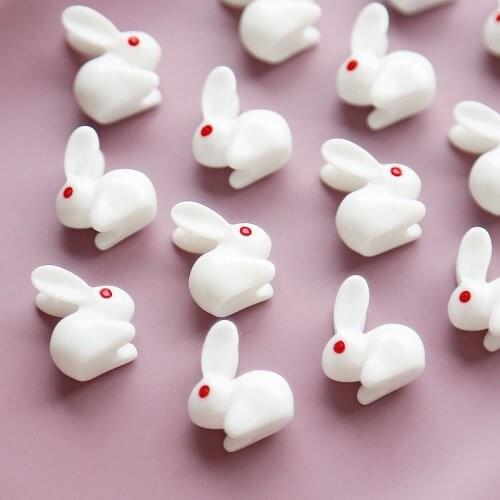 Lovely jade rabbit resin pendant cartoon toy bulk DIY homemade earrings material Japan handmade jewelry accessories