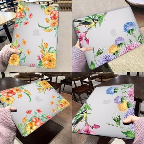 New Flowers Laptop Case For Macbook M1 Chip New Air A2337 A2338 2020 Pro A2289 A2251 13 Macbook Air A1369 Old Air A1466 Cover