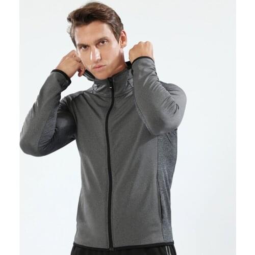 Autumn Workout Jogging Jacket Gym Sport Running Hoodies Training Hooded Jacket Fitness Exercise Shirt Men Sportswear Windbreaker