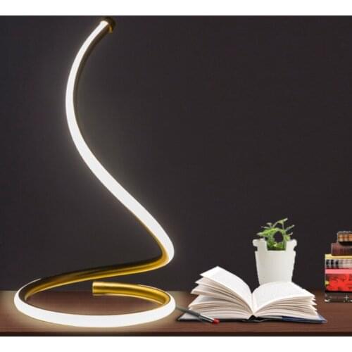 TUDA Bedside Lamp Snake-Shaped Dormitory Table lamp Creative Product Learning Eye Protection Night Light Reading LED Desk Lamp