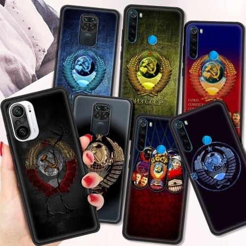 USSR Flag Soviet Union Shockproof Soft Cover for Redmi Note 7 8 8T 9 9S 10 Pro Luxury Case 7 7A 8 8A 9A 9C TPU Phone Case Shell