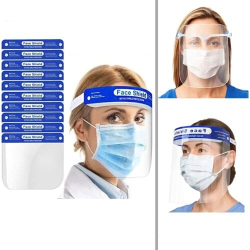 1PC Transparent Face Shields PET Full Face Protector Kitchen Anti-Oil Splash Mask Safety Film Onion Goggles Isolation Faceshield