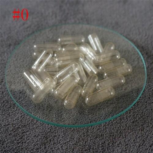 0# 1000-10000pcs Clear hollow gelatin capsules , High quality empty capsules,joined or separated capsules