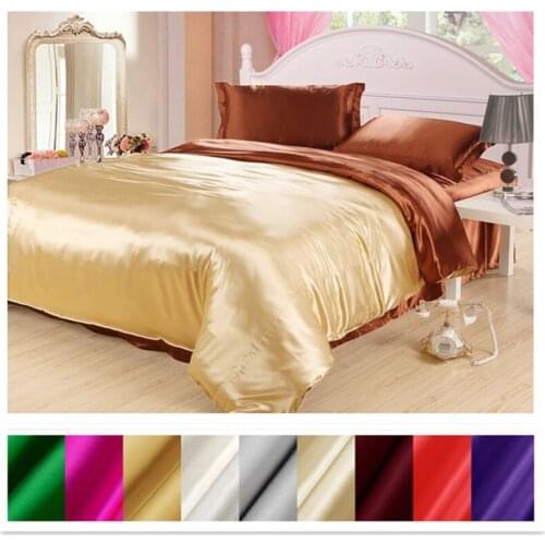 Silk Duvet Cover 1pc 2 Sides Different Colors 100% Mulberry Silk Multicolor Silk Solid Silk 2 Colors can be customized ls180101