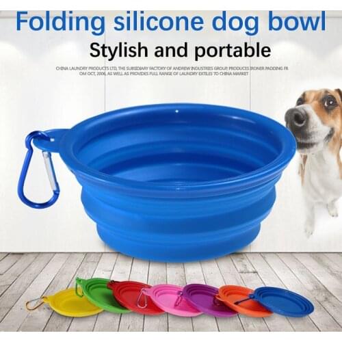 350ml Foldable Silicone pet bowl Collapsible Dog Pet Folding Bowl Outdoor Travel Portable Puppy Food Container Feeder Dish Bowl