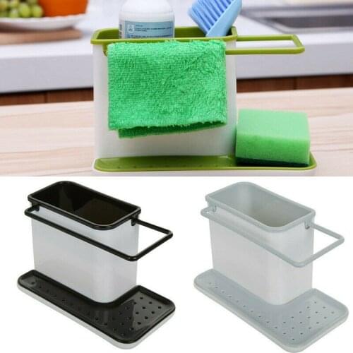 Drainer Rack with Removable Drain Plate Sink Tray Kitchen Sink Organiser