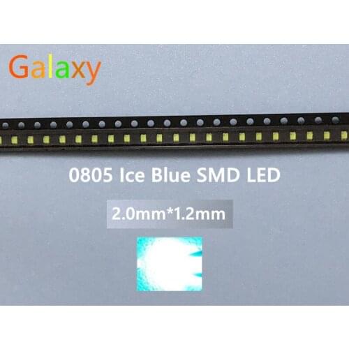 0805 Ice Blue 2012 Light Blue Clear Ultra Bright SMD LED Indication 2.0*1.2*0.8mm 0805 clear blue led diode 1000PCS