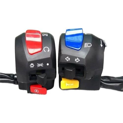 22mm 7/8" Universal Motorcycle Motorbike Handle Bar Switch Gear Control Light On/Off Indicator Control For Honda Suzuki Ducati