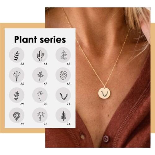 Visunion Custom Pendant Necklace Plants Leaves Elegant Fashion Jewelry Necklace for Women Gold Color Anniversary Party Gift