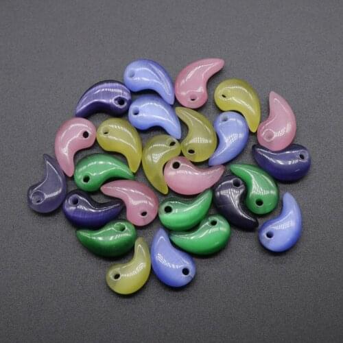 2Pcs 14x23mm Cats Eye Pendants Charms 5 Colors For Choice Onmyoji Tai Chi Love Gossip Beads DIY Handmade Pendant Size 14x23mm