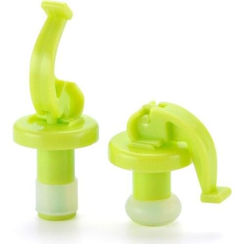 2Pcs/set Novelty Silicone Wine Bottle Stoppers Beer Wine Cork Plug Bottle Cover Kitchen Bar Tool
