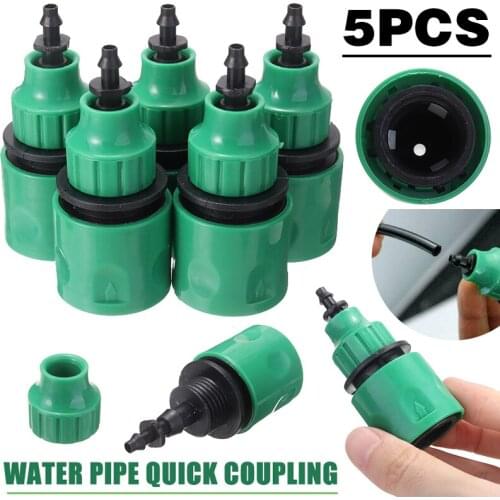4/7mm 8/11mm Hose Quick Connectors Garden Water Tap Irrigation Drip Irrigation Quick Coupling Gardening Tools 5Pcs