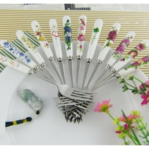Free shipping (3pcs/lot)Kitchen tool Fashion Stainless Steel Forks /190mm Bone China Courses fork / fork tableware