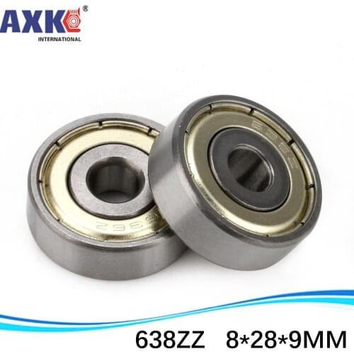 Free shipping Factory direct sale 638 638ZZ 638Z 638-2RS 638RS 80038 8*28*9 mm High quality deep groove ball bearing 8x28x9mm