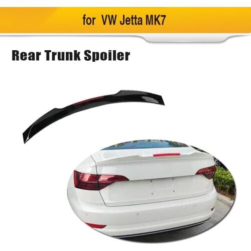 Car Rear Trunk Spoiler Wing For Volkswagen VW Jetta VII MK7 2019 - 2021 Glossy Black ABS Rear Wing Boot Lip Spoiler