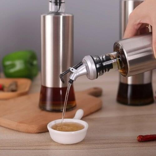 Cooking Seasoning Bottle Glass Dispenser Sauce Jars Leak-proof Oil Vinegar Condiment Storage Container Kitchen Tools Accessories