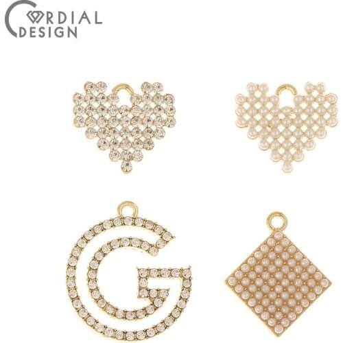 Cordial Design 50Pcs Jewelry Accessories/Hand Made/Imitation Pearl/DIY Making/Rhinestone Pendants/Jewelry Findings & Components