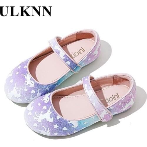 Childrens Rainbow Flat Shoes Kids Shoes2021 Autumn New Princess Girls Soft Bottom Shoes Wholesale Pink Flats For Infants
