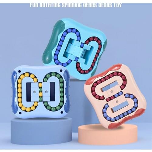 Fun Rotating Spinning Beads Beans Toy Stress Relief Puzzle Educational Toy for Kids Adults Birthday Christmas Party Gift