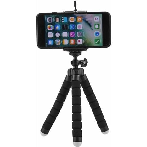Flexible Octopus Universal Phone Camera Holder Tripod Bracket 360 Rotary Stand Mount Monopod with Phone Clip
