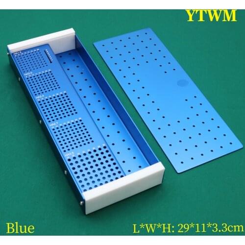Surgical instrument sterilization box blue orthopedics full set of bone screw sterilization box