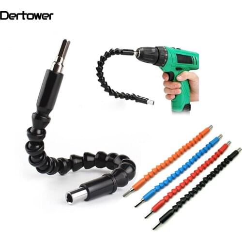 1/4" Hex Shank Car Repair Tools Black 295mm Flexible Shaft Bits Extention Screwdriver Bit Holder Connect Link Electronics Drill