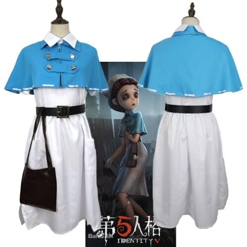 Identity V Game Cosplay Emily Dyer Doctors Costume Shawl Dress Doctor Lady Nurse Anime Halloween Carnival Party Costume C75C52
