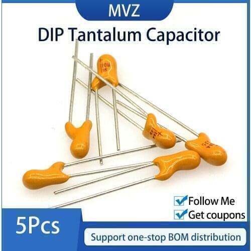 5pcs DIP Tantalum Capacitor 10V 16V 20V 25V 35V 50V 0.47UF 0.68UF 1UF 2.2UF 3.3UF 4.7UF 6.8UF 10UF 15UF 22UF 47UF 100UF 220UF