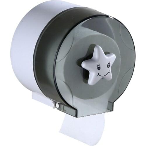 Plastic Star Pattern Toilet Paper Holder Kitchen Roll Toilet Paper Holder With Shelf Sticky Waterproof Tissue Box