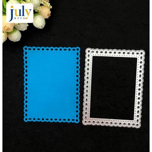 Julyarts Cutting Dies Silver Rectangle Cutting Dies Cutting Scrapbooking for Handwork Gift Creative Carbon Steel Material