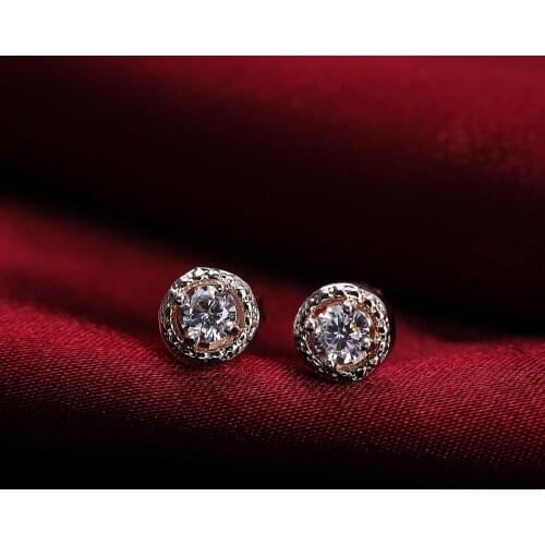 Factory direct sales 925 Sterling Silver personality Earrings for Women party Jewelry crystal Ear studs fashion Christmas Gifts